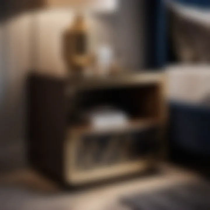 Contemporary Nightstand with Unique Geometric Patterns
