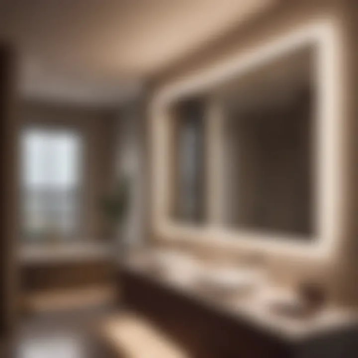 Contemporary recessed lighting fixtures in a bathroom