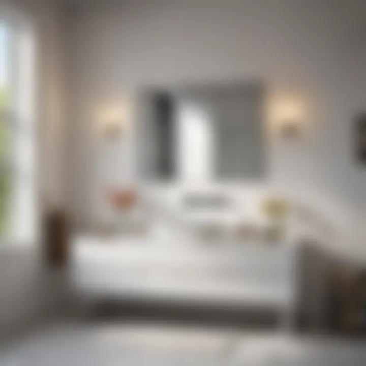 Contemporary 22-inch White Bathroom Vanity with Open Shelf Design