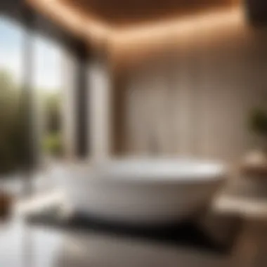 Contemporary Wide Bathtub in Spa-like Setting