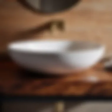Modern Wood Grain Ramp Sink Aesthetics Contemporary Wood Grain Ramp Style Sink