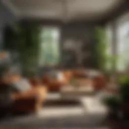 Lush collection of indoor plants in a cozy living room