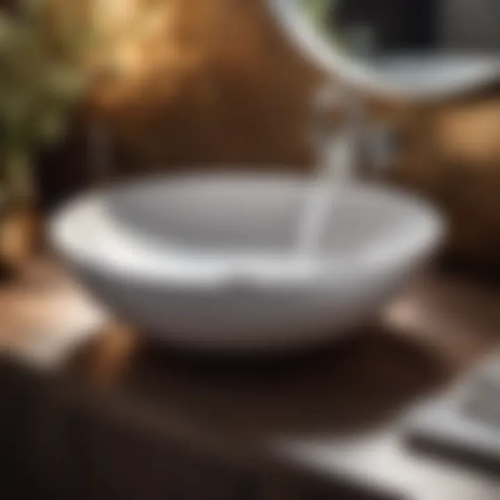 Matching faucet with bowl sink for cohesive look