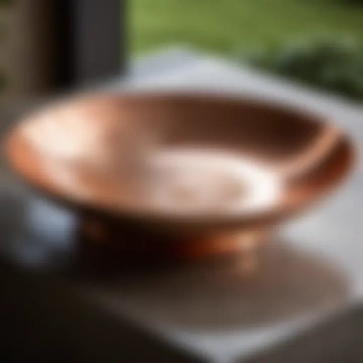 Eco-Friendly Copper Saucer Bird Bath