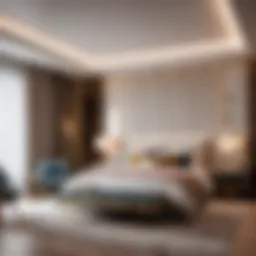 Modern bedroom design with luxury finishes