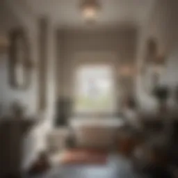 Illustration of a half bath layout before renovation