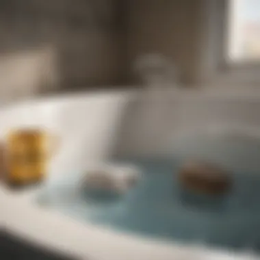 Essential Tools for Bathtub Painting Essential tools laid out for bathtub painting project