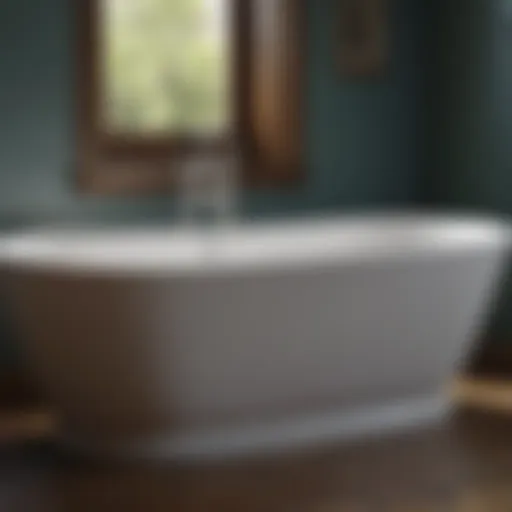 A pristine bathtub ready for repainting