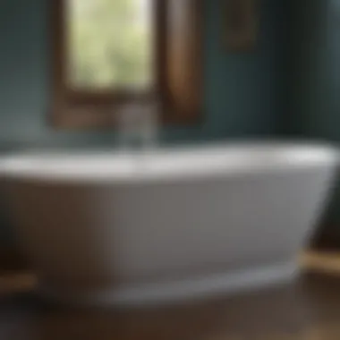 Pristine Bathtub Before Repainting A pristine bathtub ready for repainting