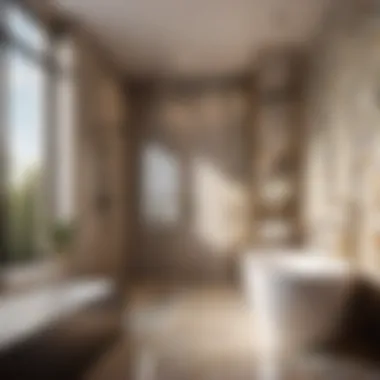 Luxurious bathroom tiling design