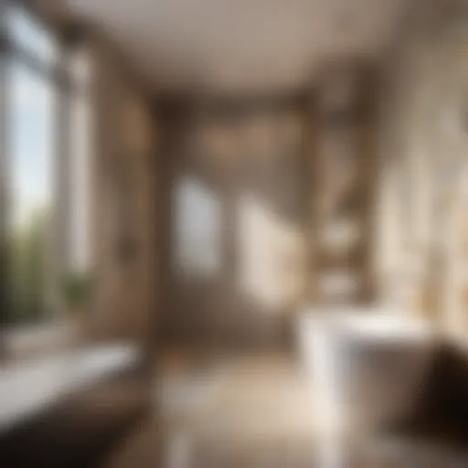 Luxurious bathroom tiling design
