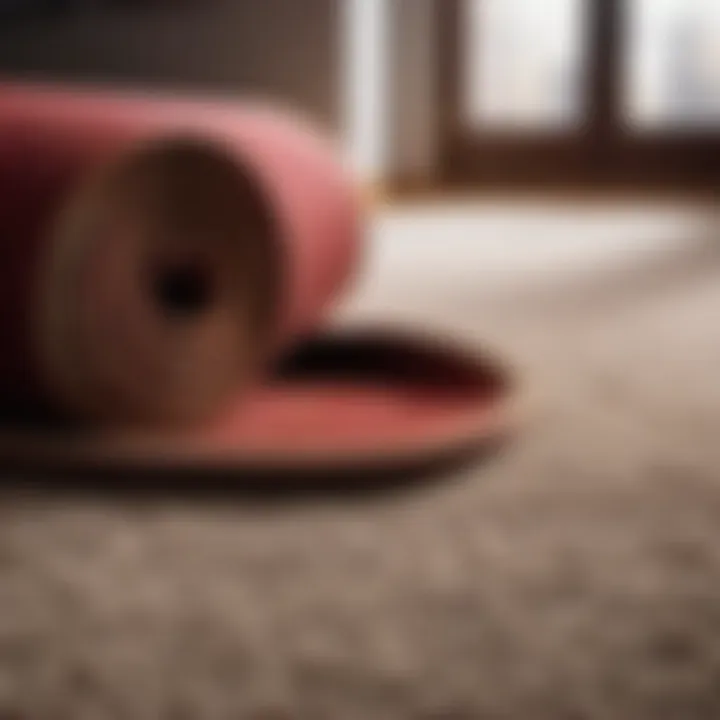Premium Carpet Roll Selection Roll of high-quality carpet material for installation