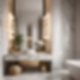 Elegant bathroom design with marble accents