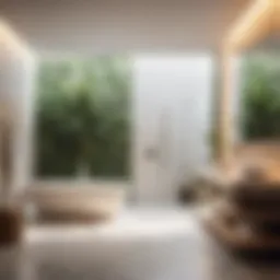 Modern bathroom design with luxury features