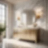 Luxurious marble bathroom vanity