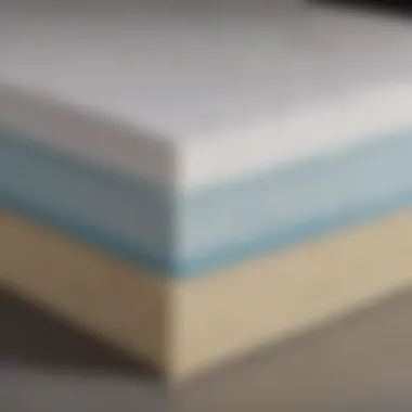 Diagram illustrating the multi-layer construction of the Costco gel memory foam mattress.