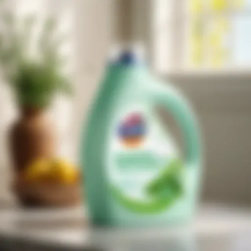 Eco-friendly laundry detergent powder on a sustainable packaging