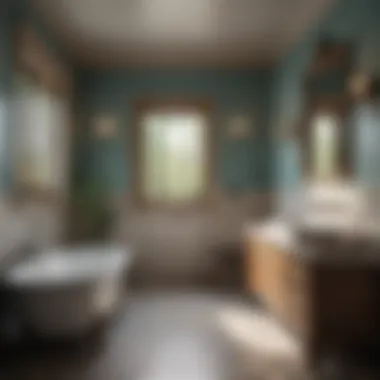 An inviting country bathroom blending traditional design with modern elements