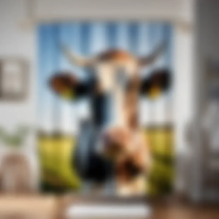 Quirky Cow-print Shower Curtain