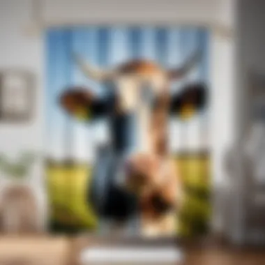 Quirky Cow-print Shower Curtain Quirky Cow-print Shower Curtain