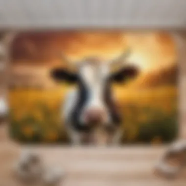 Whimsical Cow-themed Bath Mat Whimsical Cow-themed Bath Mat