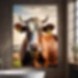 Elegant Cow-themed Wall Art