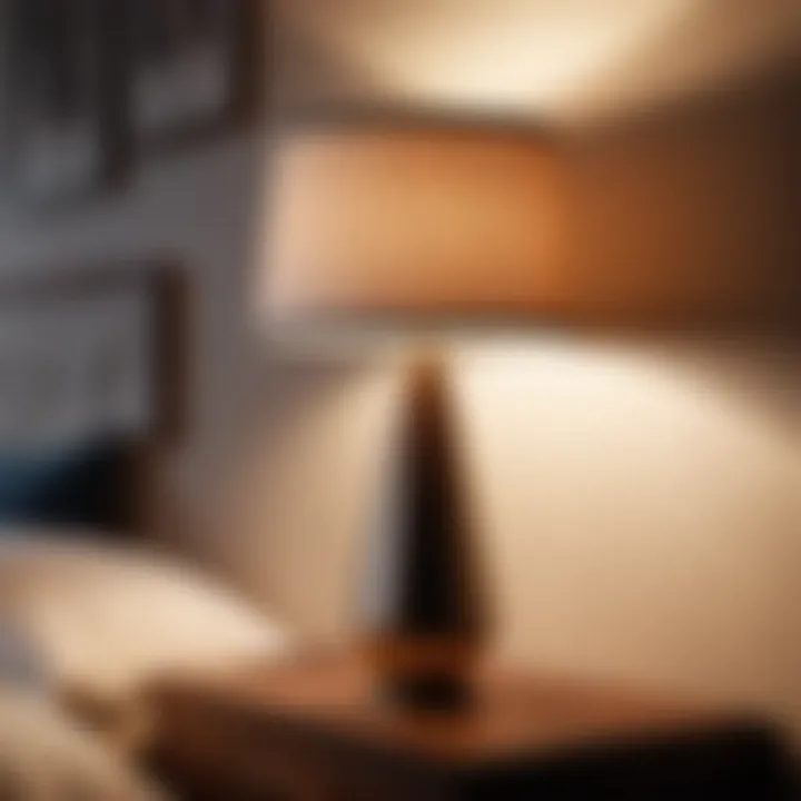 Cozy ambiance with soft lighting from dimmable lamp