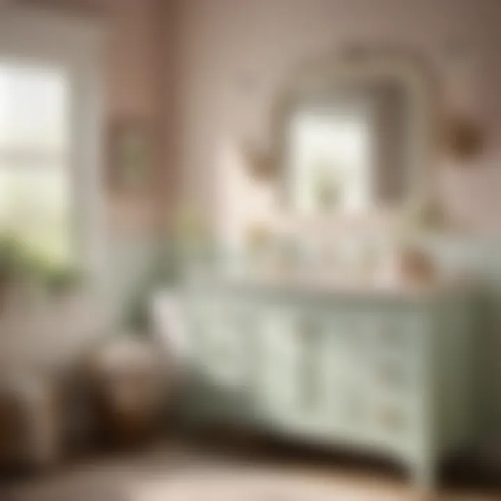 Soft Pastel Palette in Country Cottage Decor Cozy Country Cottage Bathroom Vanity with Soft Pastel Palette