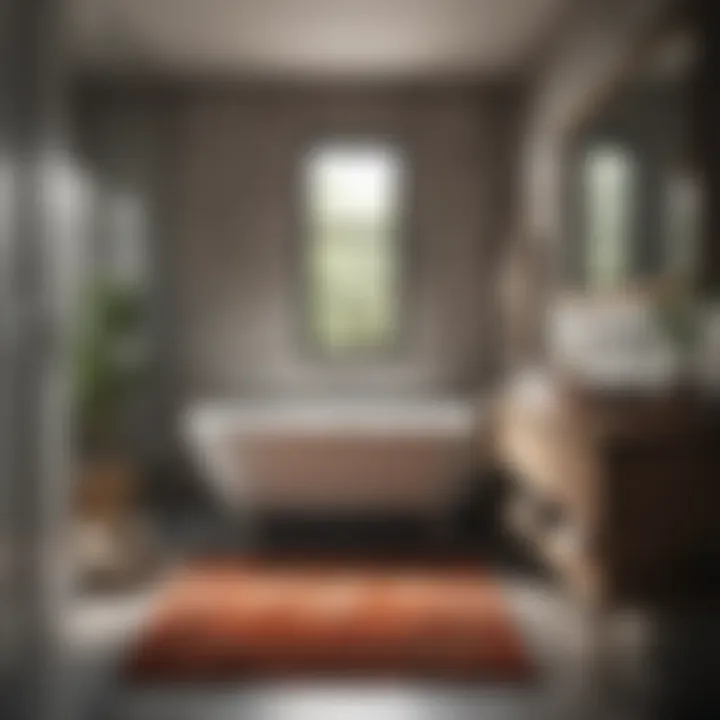 Add Warmth and Comfort to Your Bathroom Reversible contour rug in a cozy and inviting bathroom