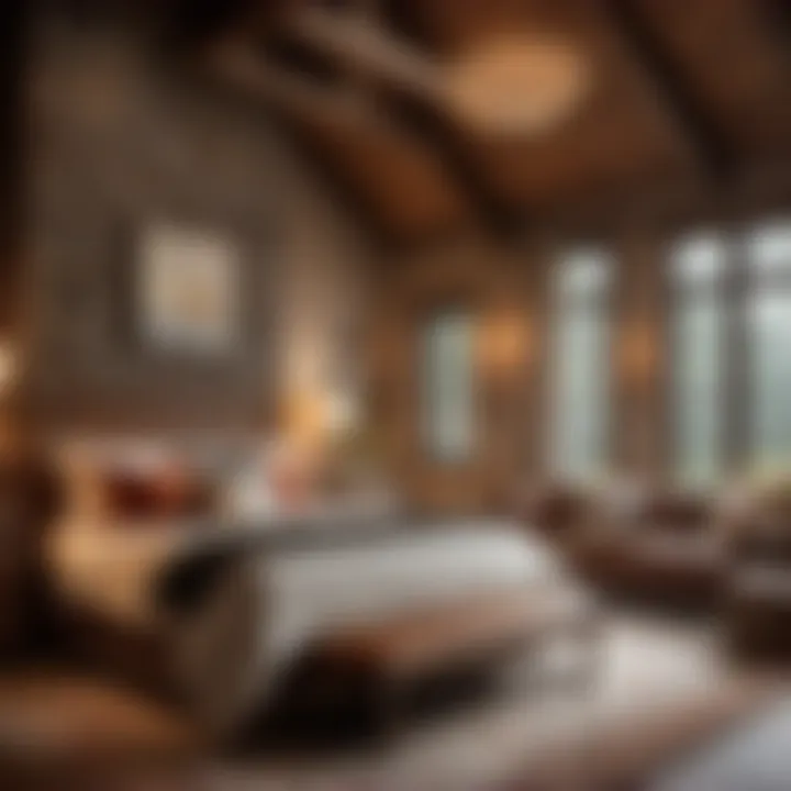 Warmth and Tranquility Cozy Rustic Queen Bedroom with Fireplace