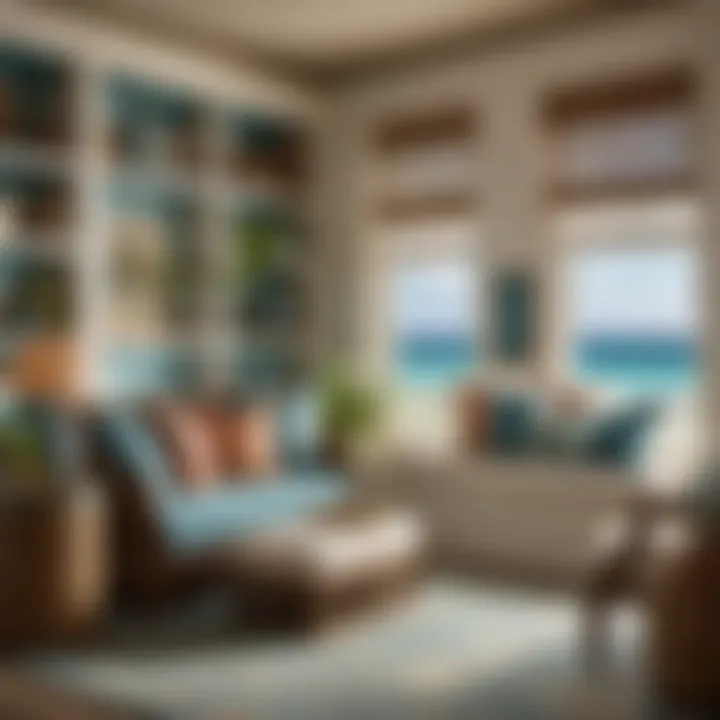Cozy Reading Nook with Ocean-Inspired Accents in Tommy Bahama Style Cozy Tommy Bahama reading nook with ocean-inspired accents and comfortable seating