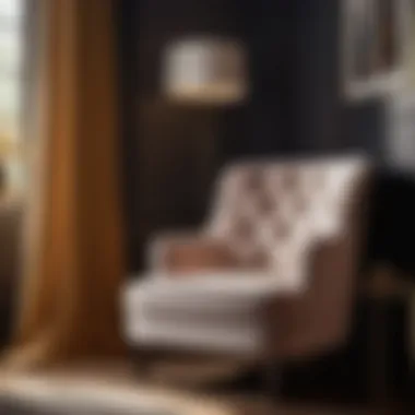 Cozy Upholstered Armchair for Relaxing Corner in Contemporary Bedroom