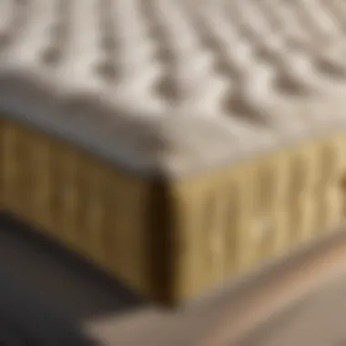 Detail of Double-Sided Mattress Construction Close-up of double-sided mattress materials and craftsmanship