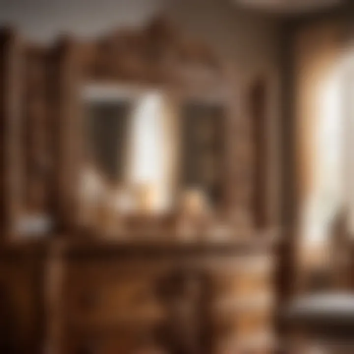 Woodcarving process of maple bedroom set