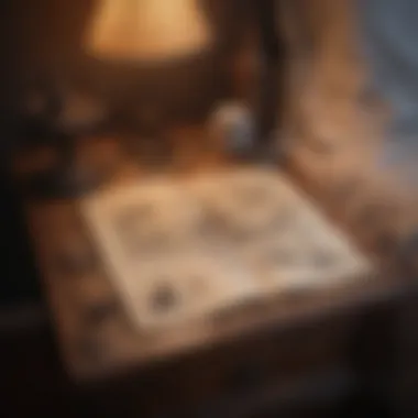 DIY Marauder's Map Project A DIY project showcasing a handcrafted Marauder's Map on a bedside table