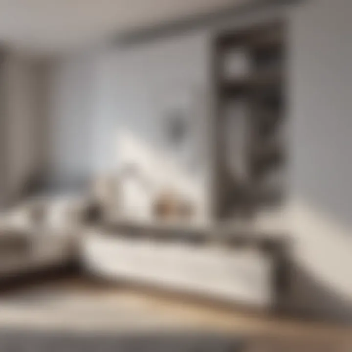 Space-saving storage solutions in a minimalist bedroom