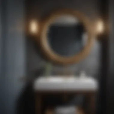 Chic decor elements enhancing a half bathroom