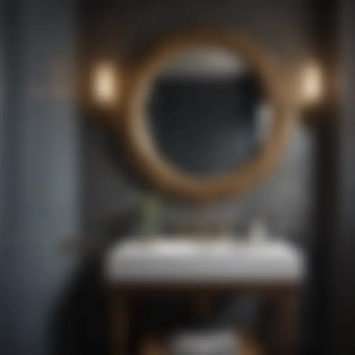 Chic decor elements enhancing a half bathroom