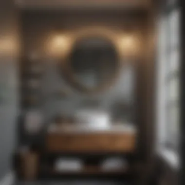 Stylish color palette for a small bathroom