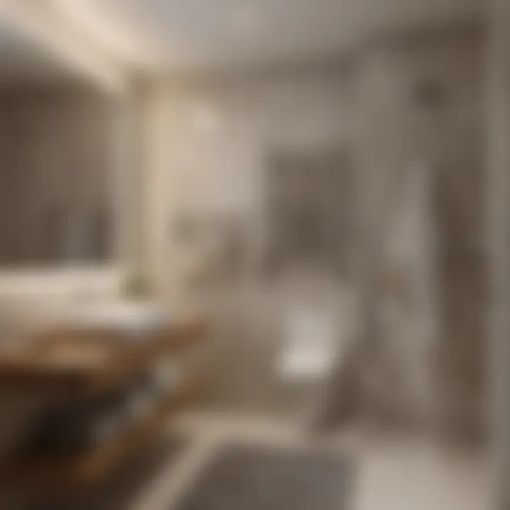 Cozy bathroom with a heated towel rack and luxurious decor