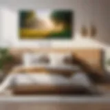 Tranquil Nature-Inspired Artwork Abstract painting of serene nature landscape
