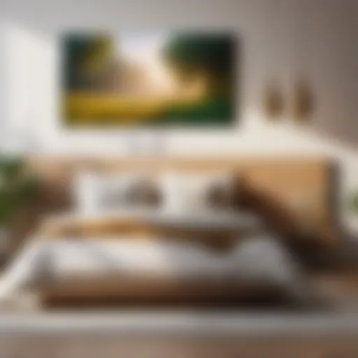 Tranquil Nature-Inspired Artwork Abstract painting of serene nature landscape