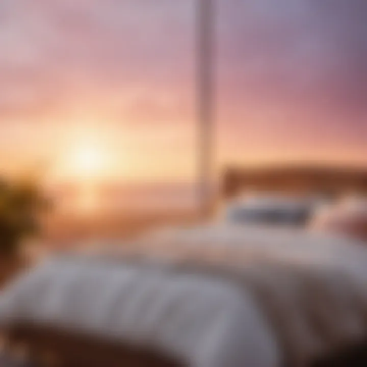 Soft pastel colors reflecting a peaceful sunset