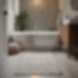 Elegant crochet bath runner displayed in a serene bathroom setting