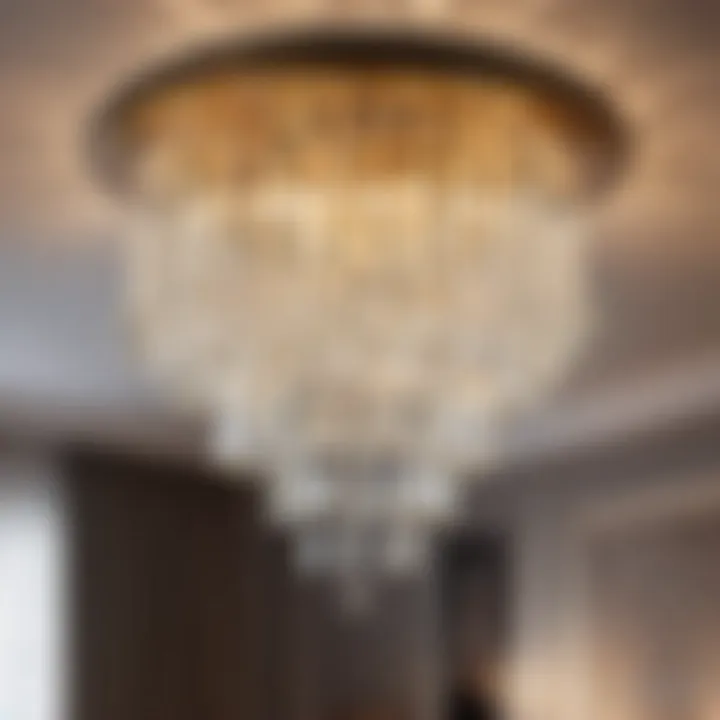 Crystal Droplet Bedroom Ceiling Light