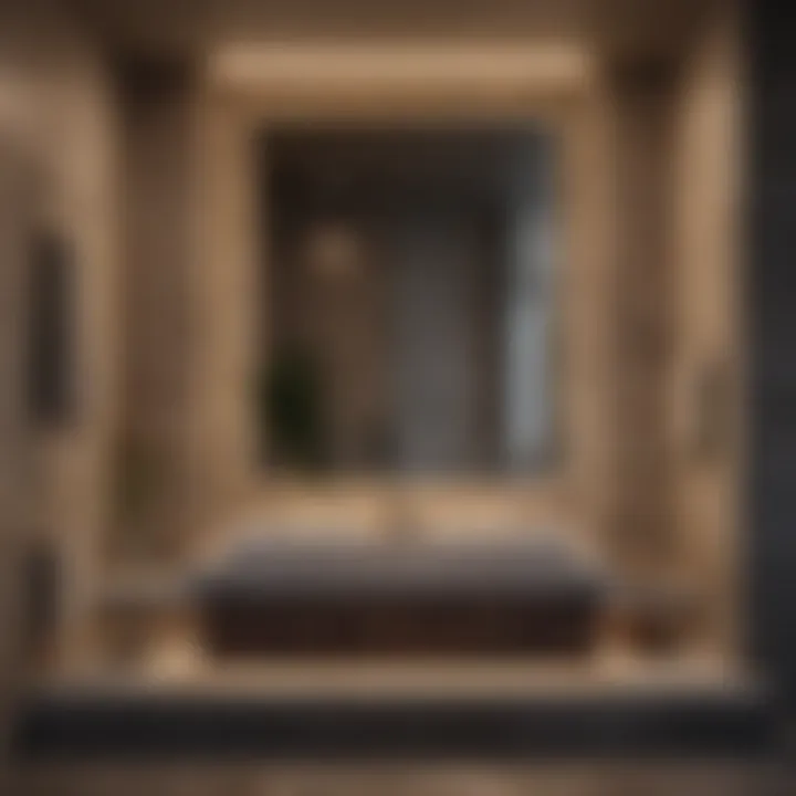 Luxurious bathroom space with innovative fixtures and ambient lighting