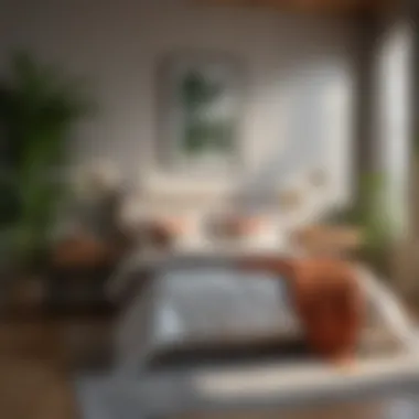 Bedroom with Natural Light A bright bedroom illuminated with natural light and decorative plants