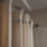 Curved bathroom curtain rod showcasing elegant design
