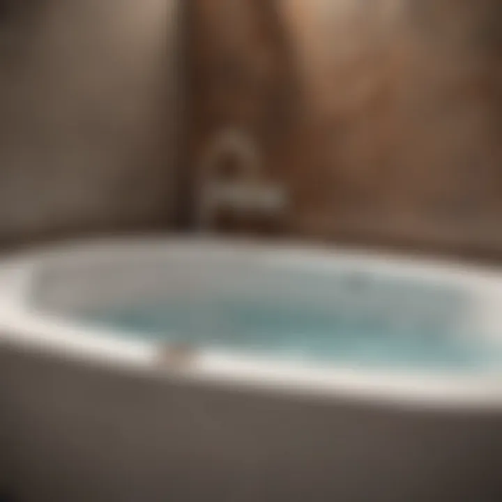 Close-up of high-quality materials used in custom jacuzzi bathtubs