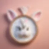 Cute bunny wall clock